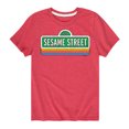 thumbnail image 1 of Sesame Street - Logo Repeated- Toddler and Youth Short Sleeve Graphic T-Shirt, 1 of 5