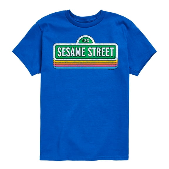Sesame Street - Logo Repeated- Toddler and Youth Short Sleeve Graphic T-Shirt