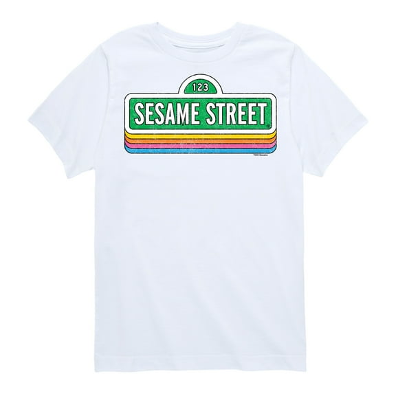Sesame Street - Logo Repeated- Toddler and Youth Short Sleeve Graphic T-Shirt