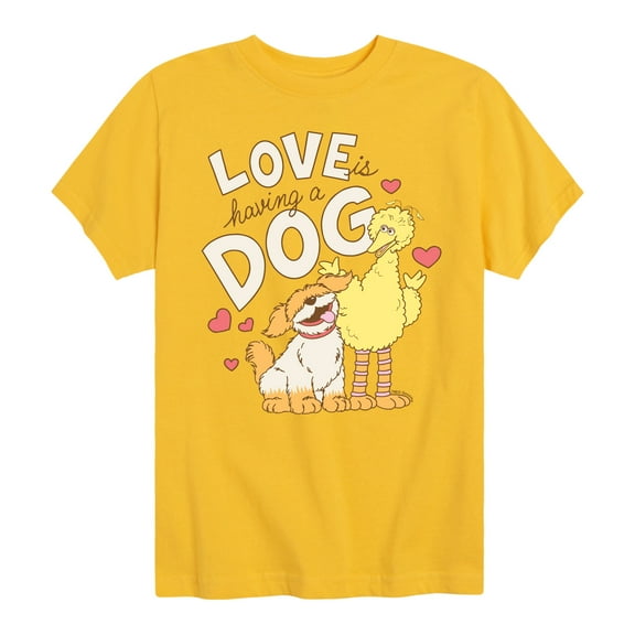 Sesame Street - Love Is Having A Dog - Toddler and Youth Short Sleeve Graphic T-Shirt