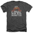 thumbnail image 1 of Sesame Street Love Monster Officially Licensed Heather Adult T Shirt, 1 of 2