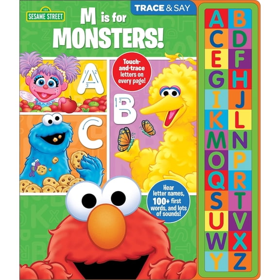 Sesame Street: M Is for Monsters! Trace & Say Sound Book, (Paperback)