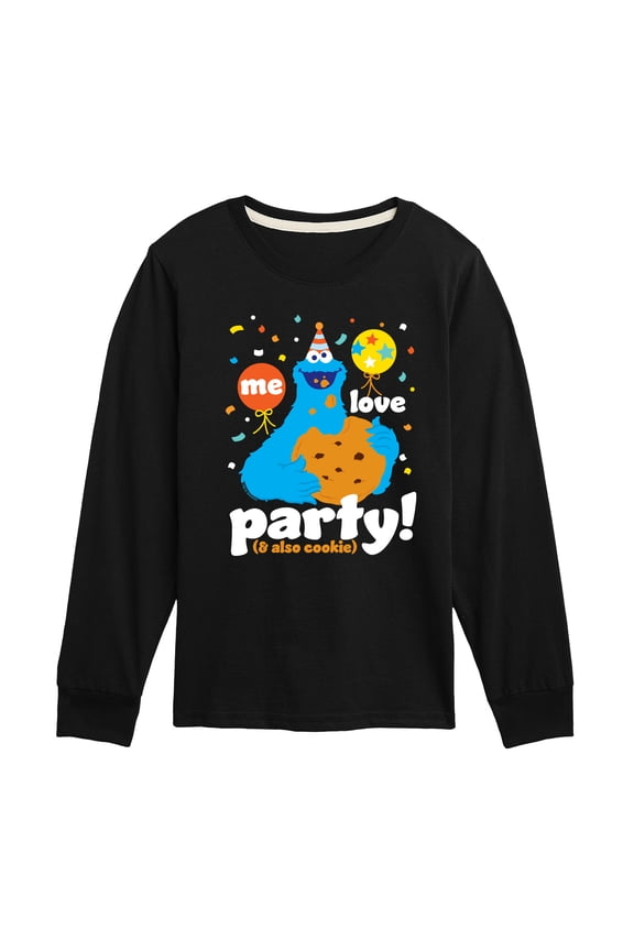 - Me Love Party Cookie Monster - Toddler and Youth Long Sleeve T-Shirt