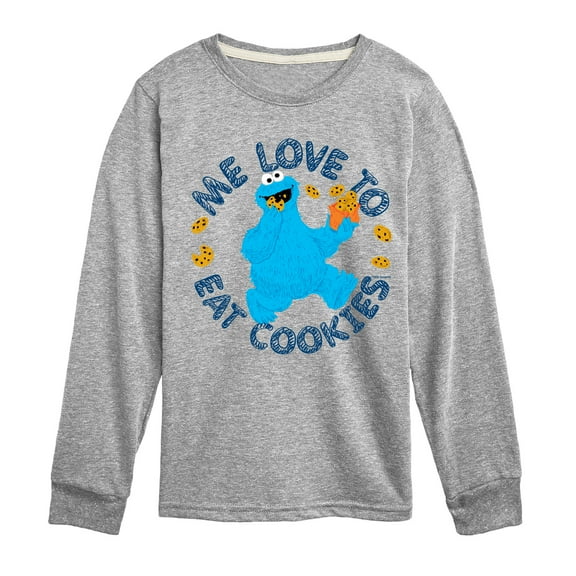 Sesame Street - Me Love To Eat Cookies - Toddler and Youth Long Sleeve T-Shirt