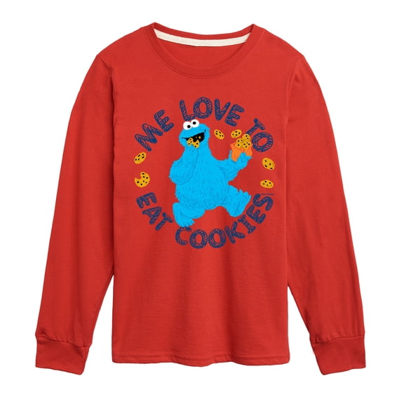 Sesame Street - Me Love To Eat Cookies - Toddler and Youth Long Sleeve T-Shirt