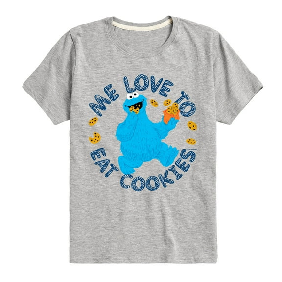 Sesame Street - Me Love To Eat Cookies - Toddler and Youth Short Sleeve Graphic T-Shirt