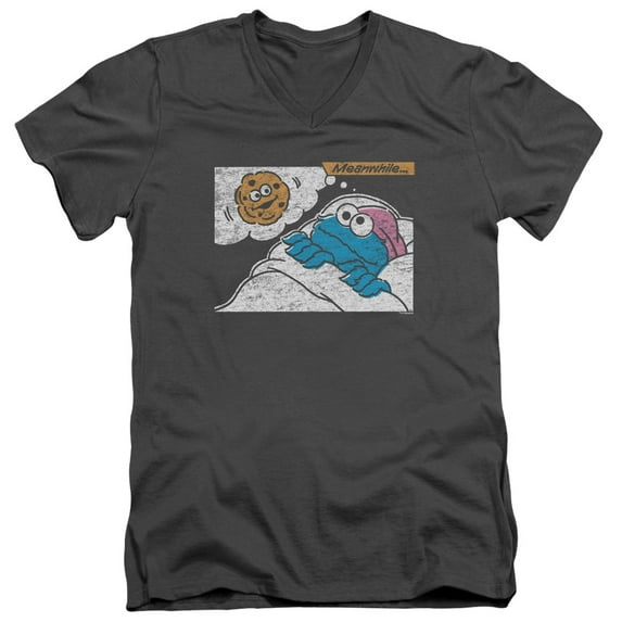 Sesame Street - Meanwhile - Slim Fit V Neck Shirt - Large