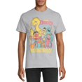 thumbnail image 1 of Sesame Street Men's All Good In The Neighborhood Vintage Distressed Tee T-Shirt (Small, Heather Grey), 1 of 2