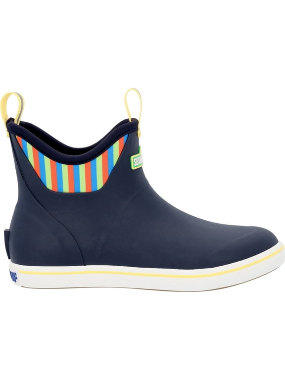 Sesame Street Men’s Ankle Deck Boot, Navy Multi, Size 13(M)