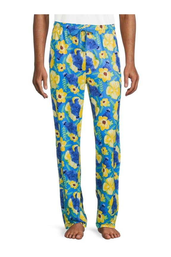 Men’s Cookie Monster Print Sleep Pants, Sizes S-2XL
