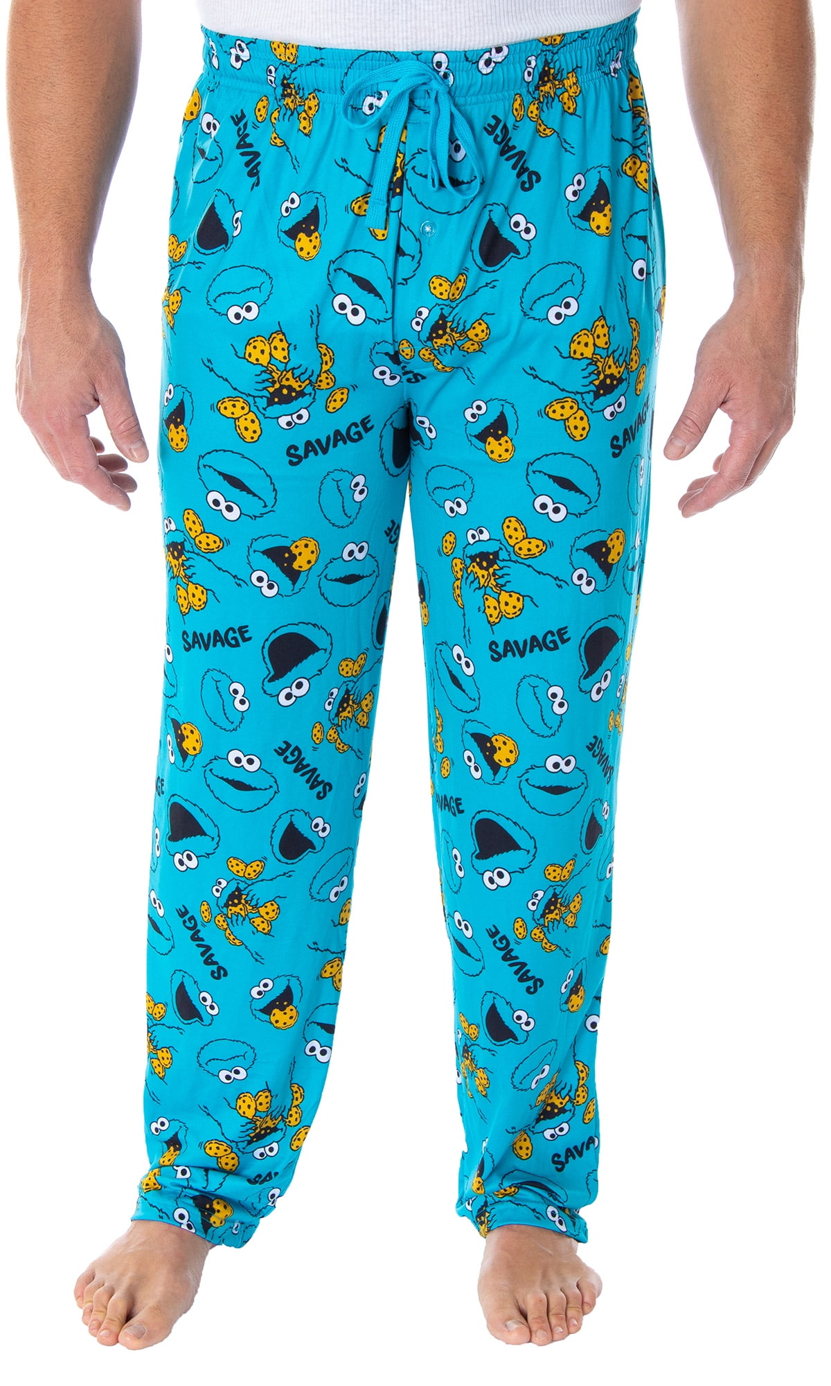 Sesame Street Men's Cookie Monster Savage Sleep Lounge Pajama Pants (SM)