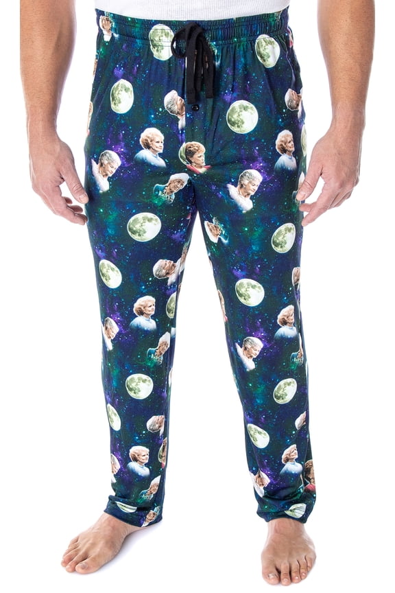 Golden Girls Men's 4 Character Moon Allover Print Sleep Lounge Pajama Pants Loungewear Sleepwear