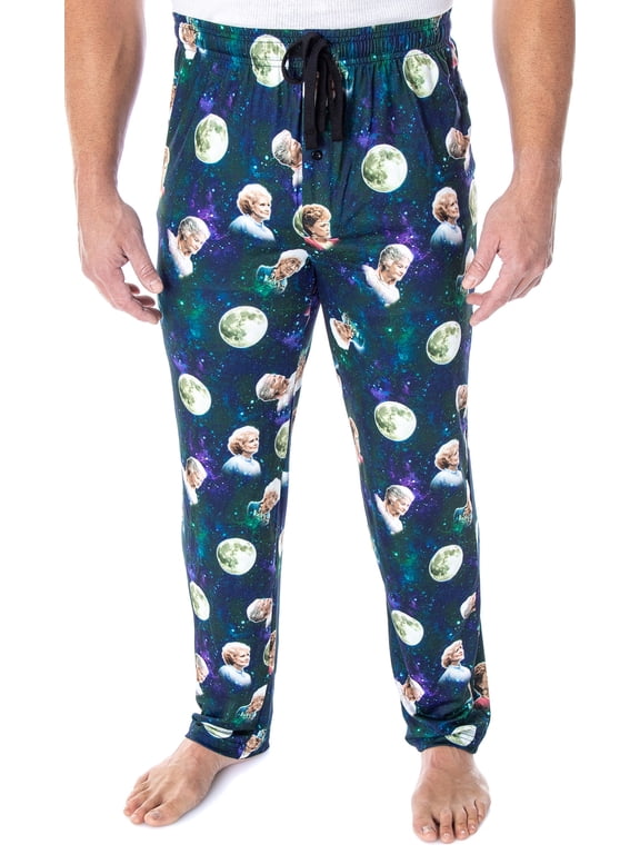Golden Girls Men's 4 Character Moon Allover Print Sleep Lounge Pajama Pants Loungewear Sleepwear