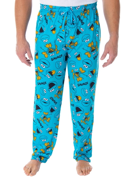 Sesame Street Men's Cookie Monster Savage Sleep Lounge Pajama Pants