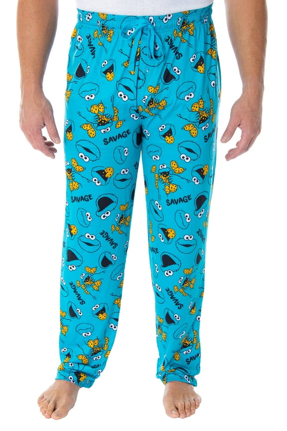 Sesame Street Men's Cookie Monster Savage Sleep Lounge Pajama Pants