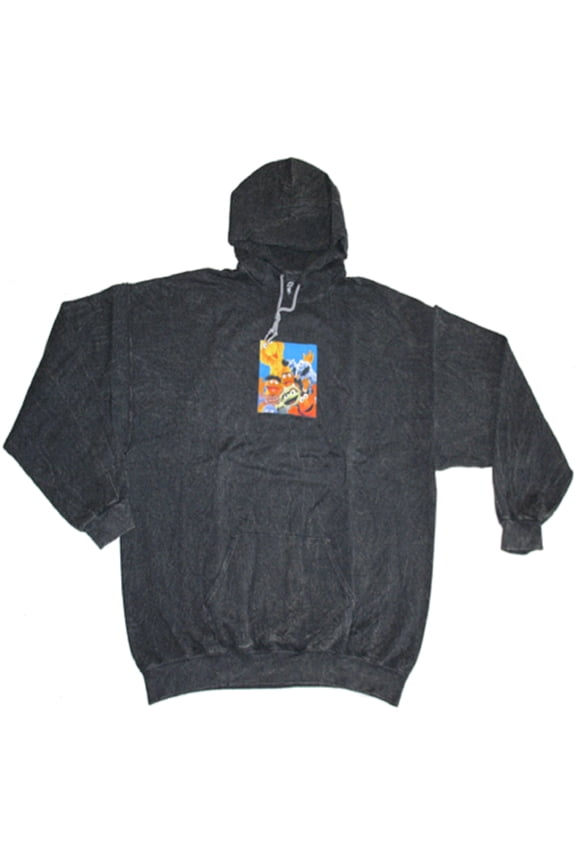 Sesame Street Men's Heather Dark Gray Hoodie (Small)