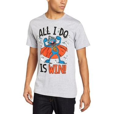 Sesame Street - Mens All I Do Is Win T-Shirt in Heather Grey