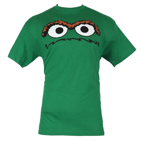 Sesame Street Mens T-Shirt - Giant Oscar Eyes Face Image