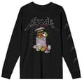 thumbnail image 1 of Sesame Street Metal Style Oscar the Grouch Men's Black Long Sleeve Tee-XS, 1 of 2