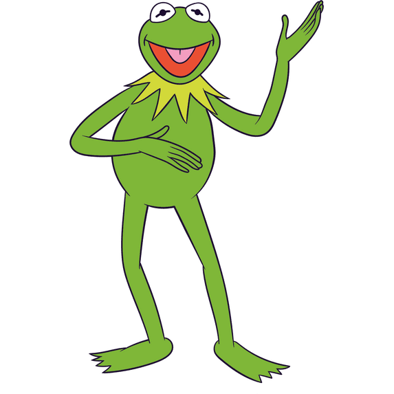 Sesame Street Muppet Character Decor Green Frog Design Vinyl Living Room Home Art Removable Wall Decal - 22" x 36" Adhesive Kids Bedroom Nursery Kermit The Frog Sticker Wall Decoration Sticker