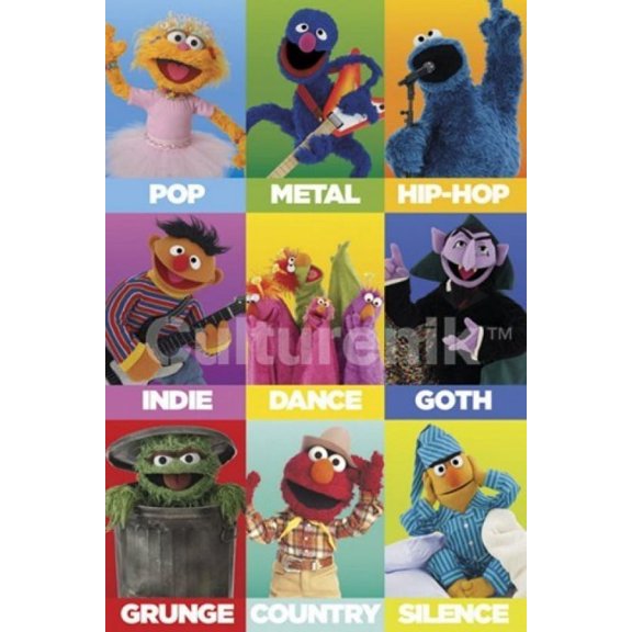 Sesame Street Music Genres Poster (36 X 24)