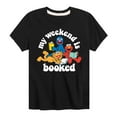 thumbnail image 1 of Sesame Street - My Weekend Is Booked - Toddler and Youth Short Sleeve Graphic T-Shirt, 1 of 5