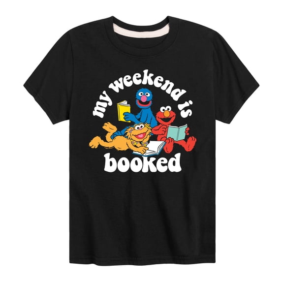 Sesame Street - My Weekend Is Booked - Toddler and Youth Short Sleeve Graphic T-Shirt