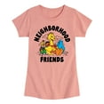 thumbnail image 1 of Sesame Street - Neighborhood Friends - Girls Fitted Short Sleeve Graphic T-Shirt, 1 of 4