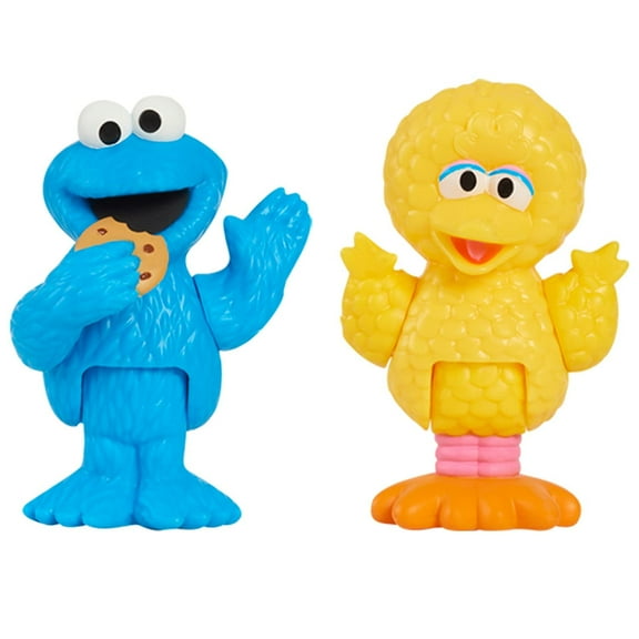Sesame Street Neighborhood Friends Poseable figurines 2 Pack 7.5 cm tall (Cookie Monster & Big