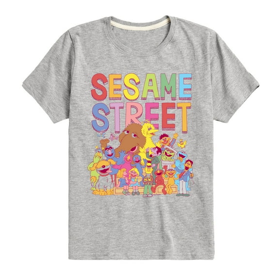 Sesame Street - Neighborhood Group - Toddler and Youth Short Sleeve Graphic T-Shirt