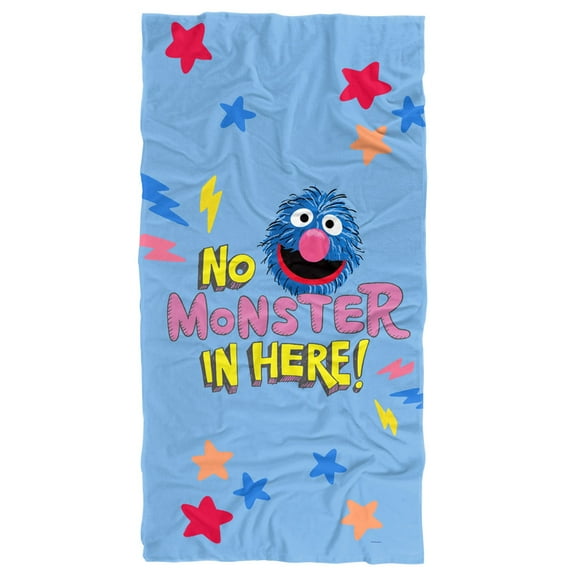 Sesame Street No Monster in Here Officially Licensed Beach Towel 30' X 60'