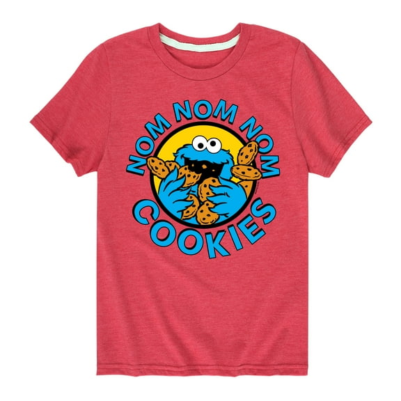 Sesame Street - Nom Nom Nom Cookies - Toddler and Youth Short Sleeve Graphic T-Shirt