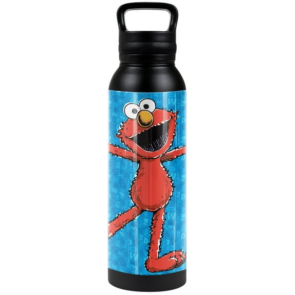 Sesame Street Official Elmo Character 24 oz Insulated Canteen Water Bottle, Leak Resistant, Vacuum Insulated Stainless Steel with Loop Cap