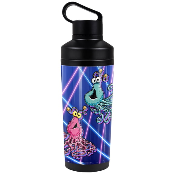 Sesame Street Official Yip Yip Lasers 18 oz Insulated Water Bottle, Leak Resistant, Vacuum Insulated Stainless Steel with 2-in-1 Loop Cap