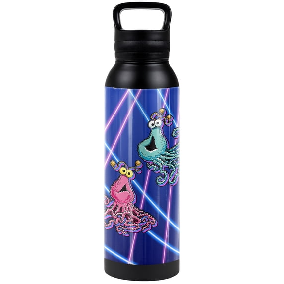 Sesame Street Official Yip Yip Lasers 24 oz Insulated Canteen Water Bottle, Leak Resistant, Vacuum Insulated Stainless Steel with Loop Cap
