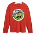 thumbnail image 1 of Sesame Street - Oscar Badge - Toddler and Youth Long Sleeve T-Shirt, 1 of 4