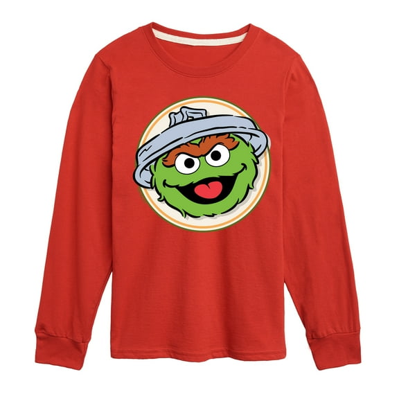 Sesame Street - Oscar Badge - Toddler and Youth Long Sleeve T-Shirt