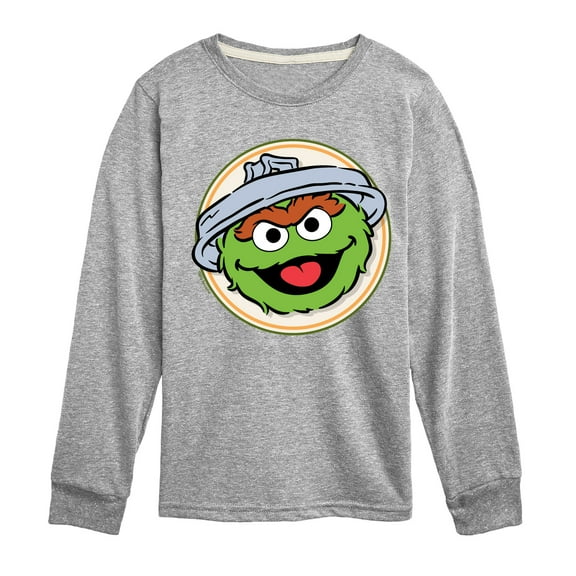Sesame Street - Oscar Badge - Toddler and Youth Long Sleeve T-Shirt