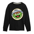 thumbnail image 1 of Sesame Street - Oscar Badge - Toddler and Youth Long Sleeve T-Shirt, 1 of 4