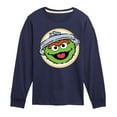 thumbnail image 1 of Sesame Street - Oscar Badge - Toddler and Youth Long Sleeve T-Shirt, 1 of 4