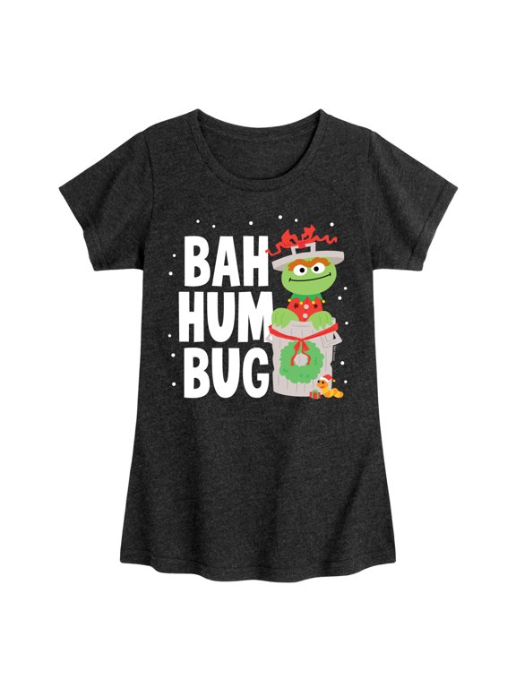 - Oscar Bah Humbug Girls' Fitted Short Sleeve Graphic T-Shirt