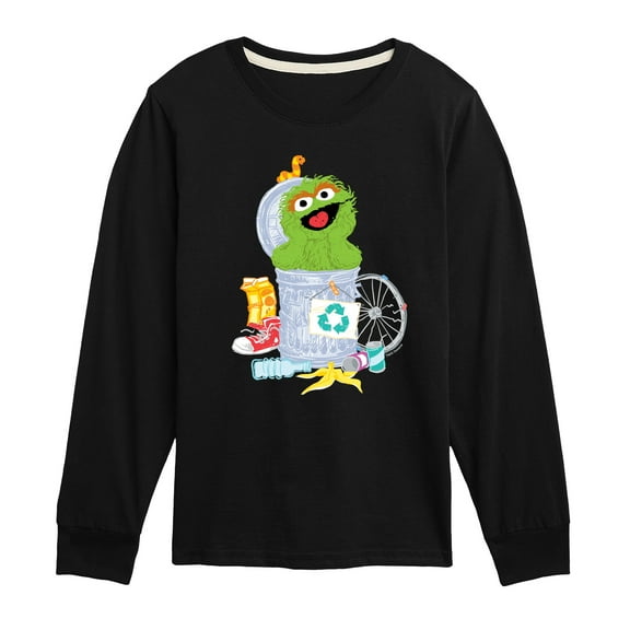 Sesame Street - Oscar Can Graphic - Toddler and Youth Long Sleeve T-Shirt