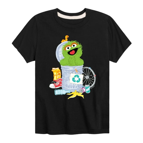 Sesame Street - Oscar Can Graphic - Toddler and Youth Short Sleeve Graphic T-Shirt