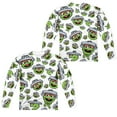 thumbnail image 1 of Sesame Street - Oscar Face Pattern (Front/Back Print) - Regular Fit Long Sleeve Shirt - Medium, 1 of 2