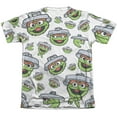 thumbnail image 1 of Sesame Street - Oscar Face Pattern - Short Sleeve Shirt - XXX-Large, 1 of 2