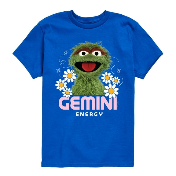Sesame Street - Oscar Gemini Energy - Toddler and Youth Short Sleeve Graphic T-Shirt