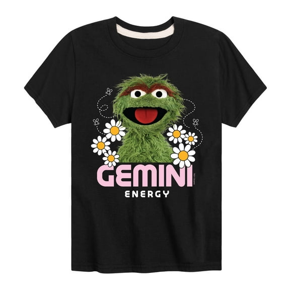 Sesame Street - Oscar Gemini Energy - Toddler and Youth Short Sleeve Graphic T-Shirt