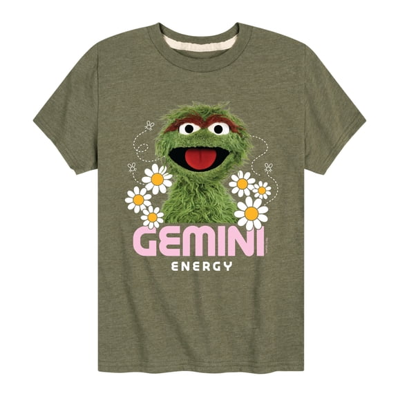 Sesame Street - Oscar Gemini Energy - Toddler and Youth Short Sleeve Graphic T-Shirt