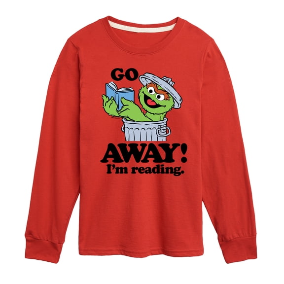Sesame Street - Oscar Go Away Im Reading - Toddler and Youth Long Sleeve T-Shirt