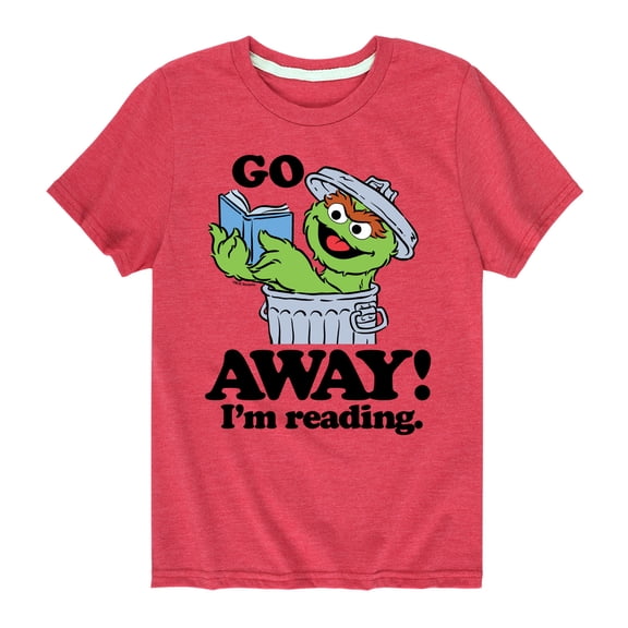 Sesame Street - Oscar Go Away Im Reading - Toddler and Youth Short Sleeve Graphic T-Shirt